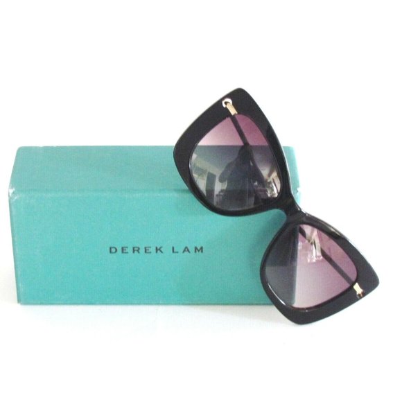 Derek Lam Black Cat-Eye Gradient Lenes Large Designer Sunglasses main image 12